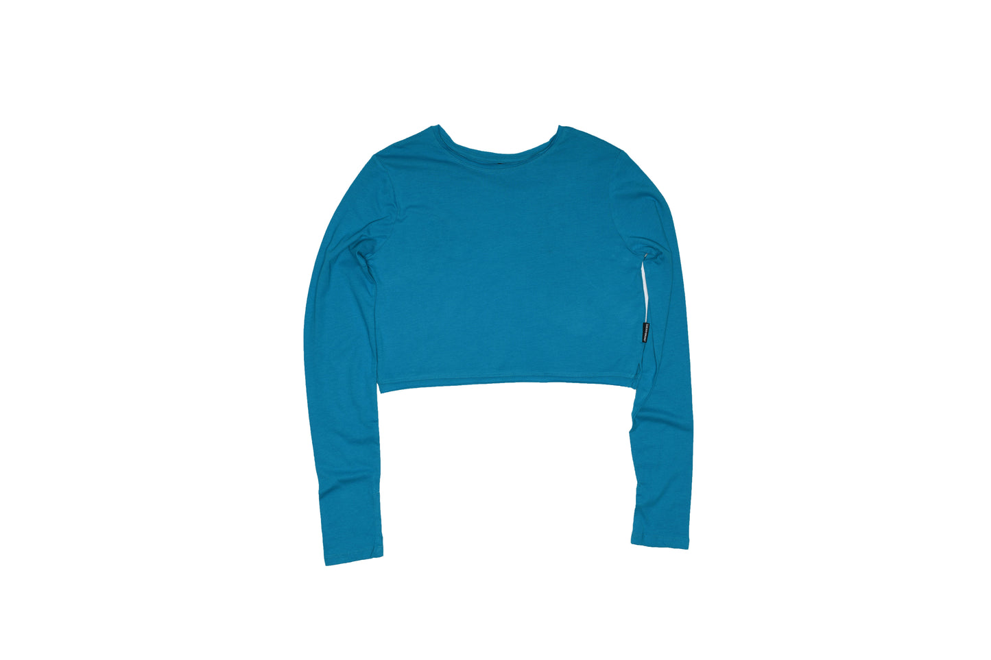 Crop Long Sleeve Tee, Caribbean Sea