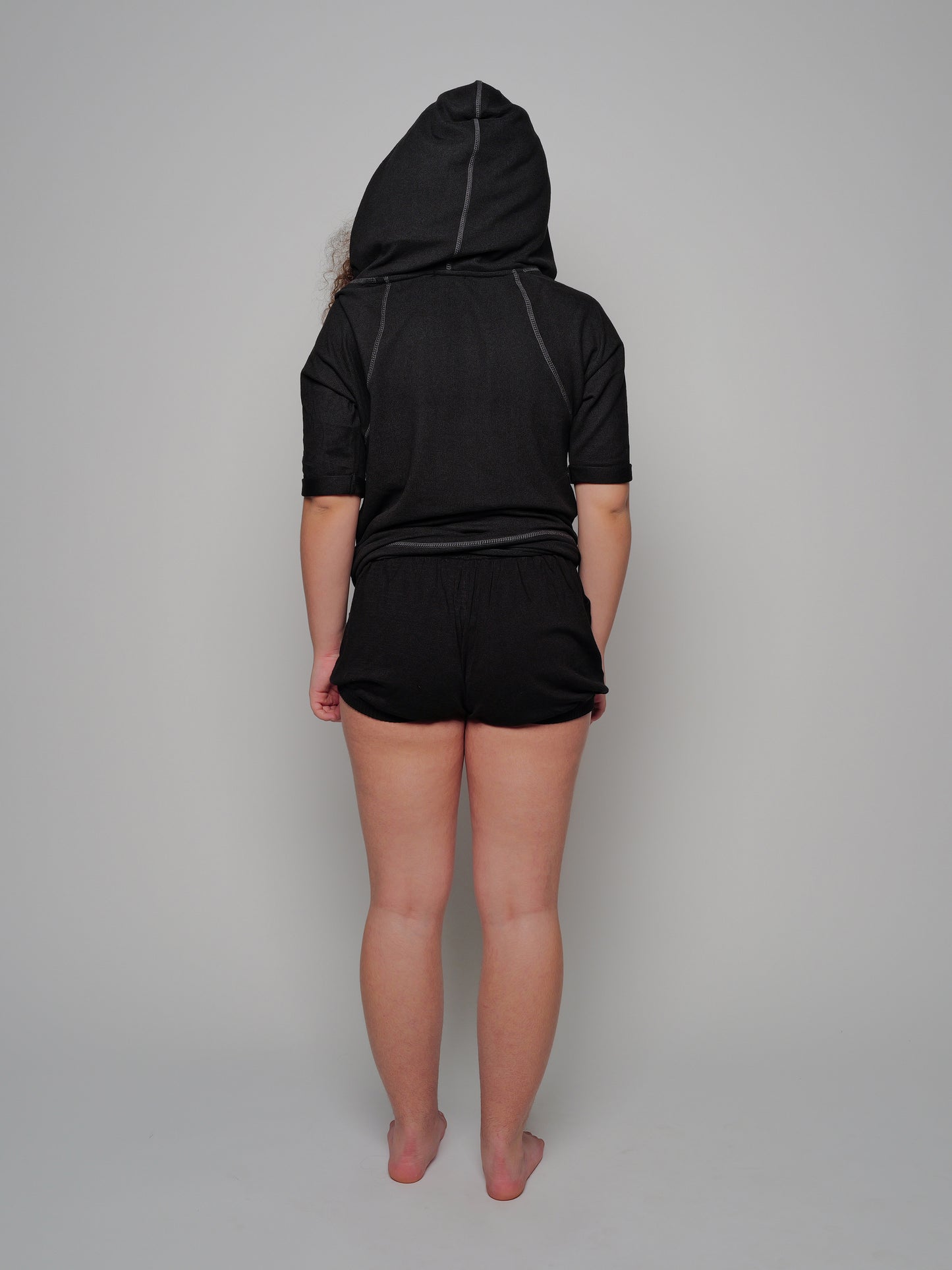Black Embroidered Kathryn Hoodie