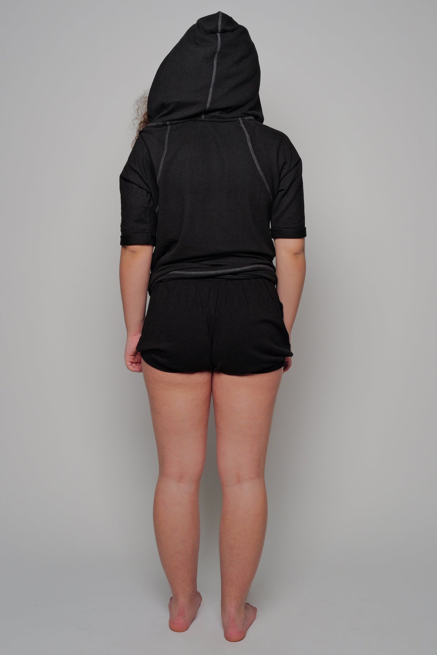 Black Embroidered Kathryn Hoodie