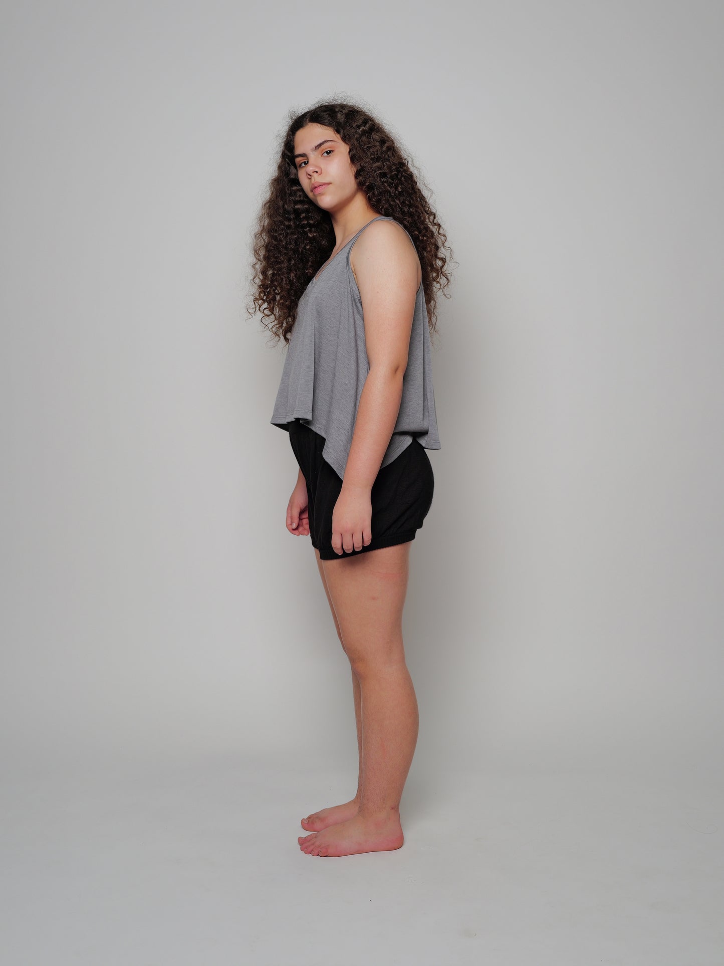 Steel Gray Tie Back Tank