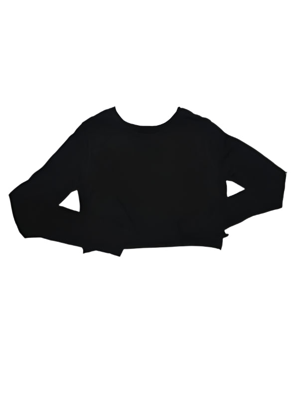 Crop Long Sleeve Tee, Black