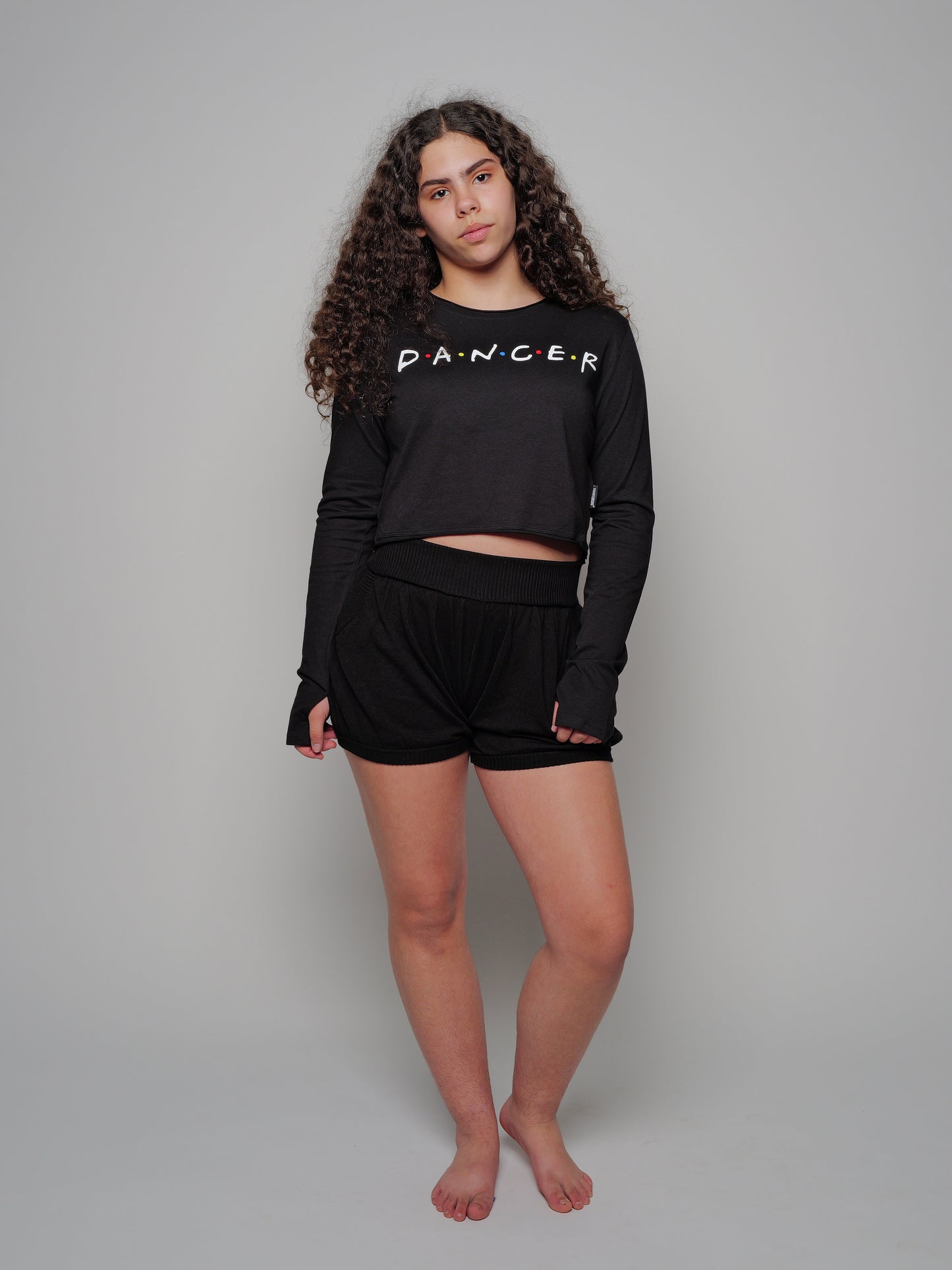 Friends Dancer Crop Long Sleeve Tee