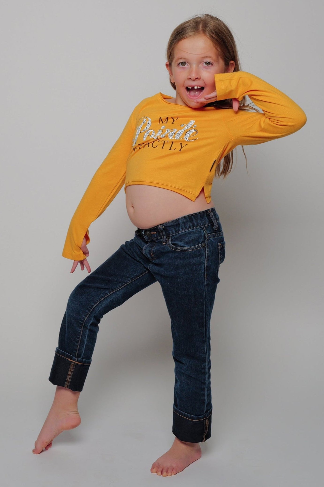 My Pointe Exactly Itty Bitty Long Sleeve Crop