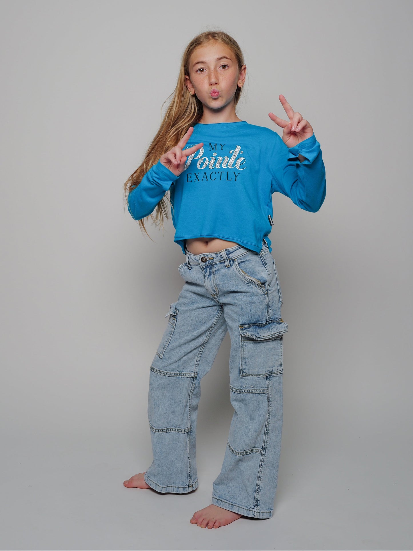 My Pointe Exactly Youth Long Sleeve Crop