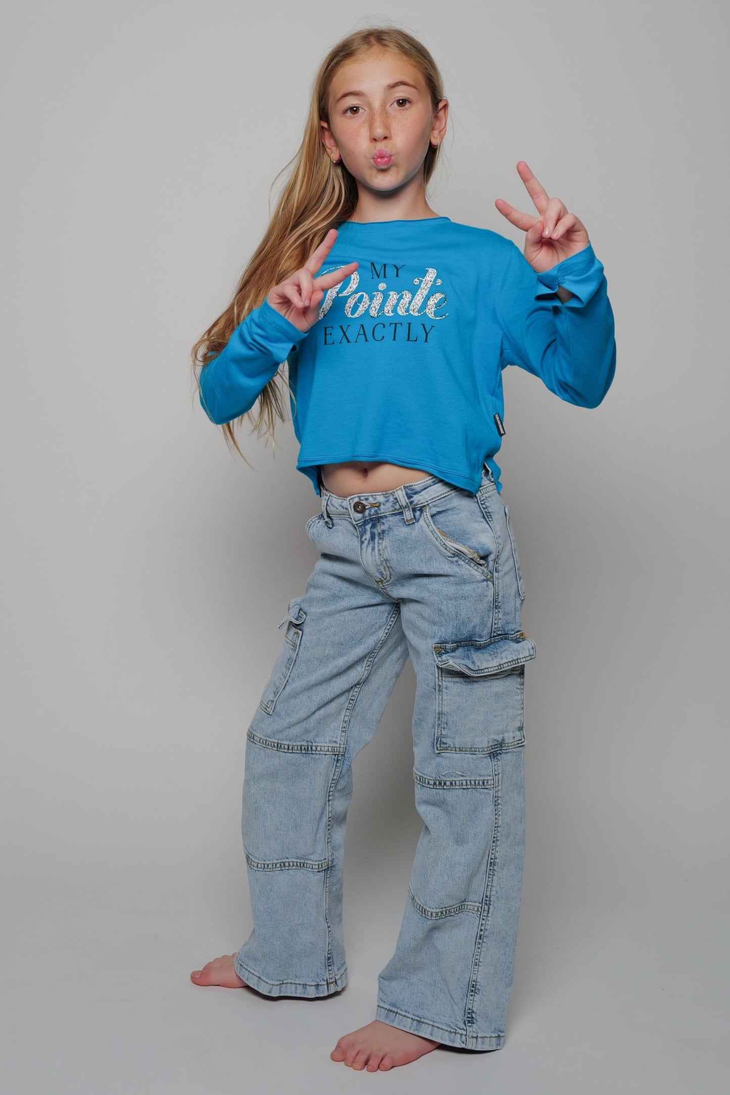 My Pointe Exactly Youth Long Sleeve Crop