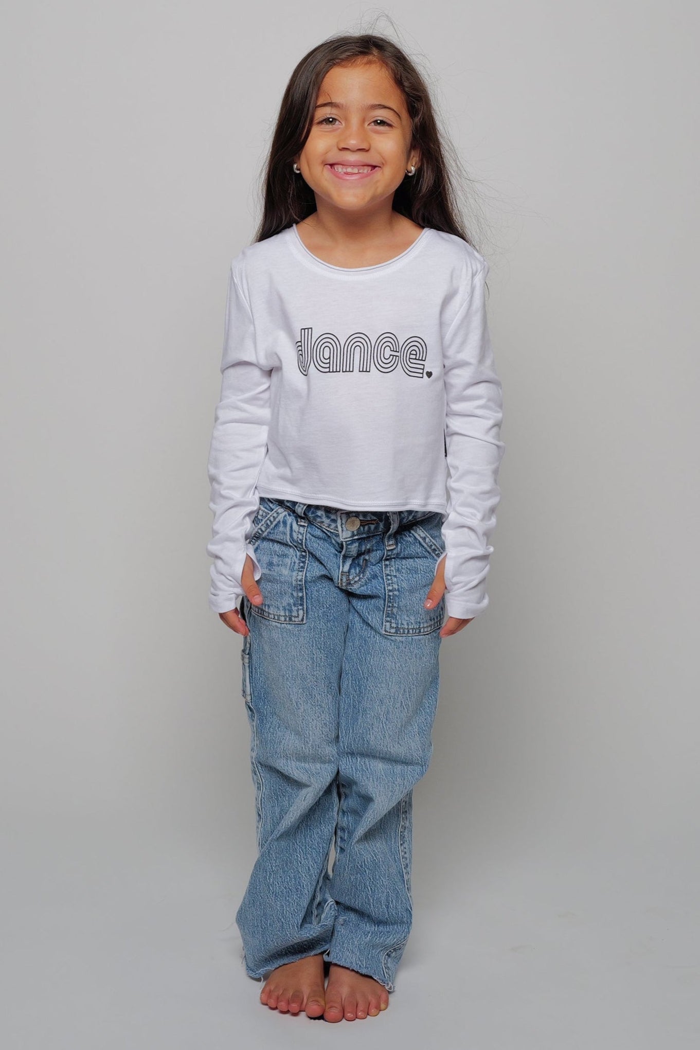 Groovy Dance Itty Bitty Long Sleeve Crop