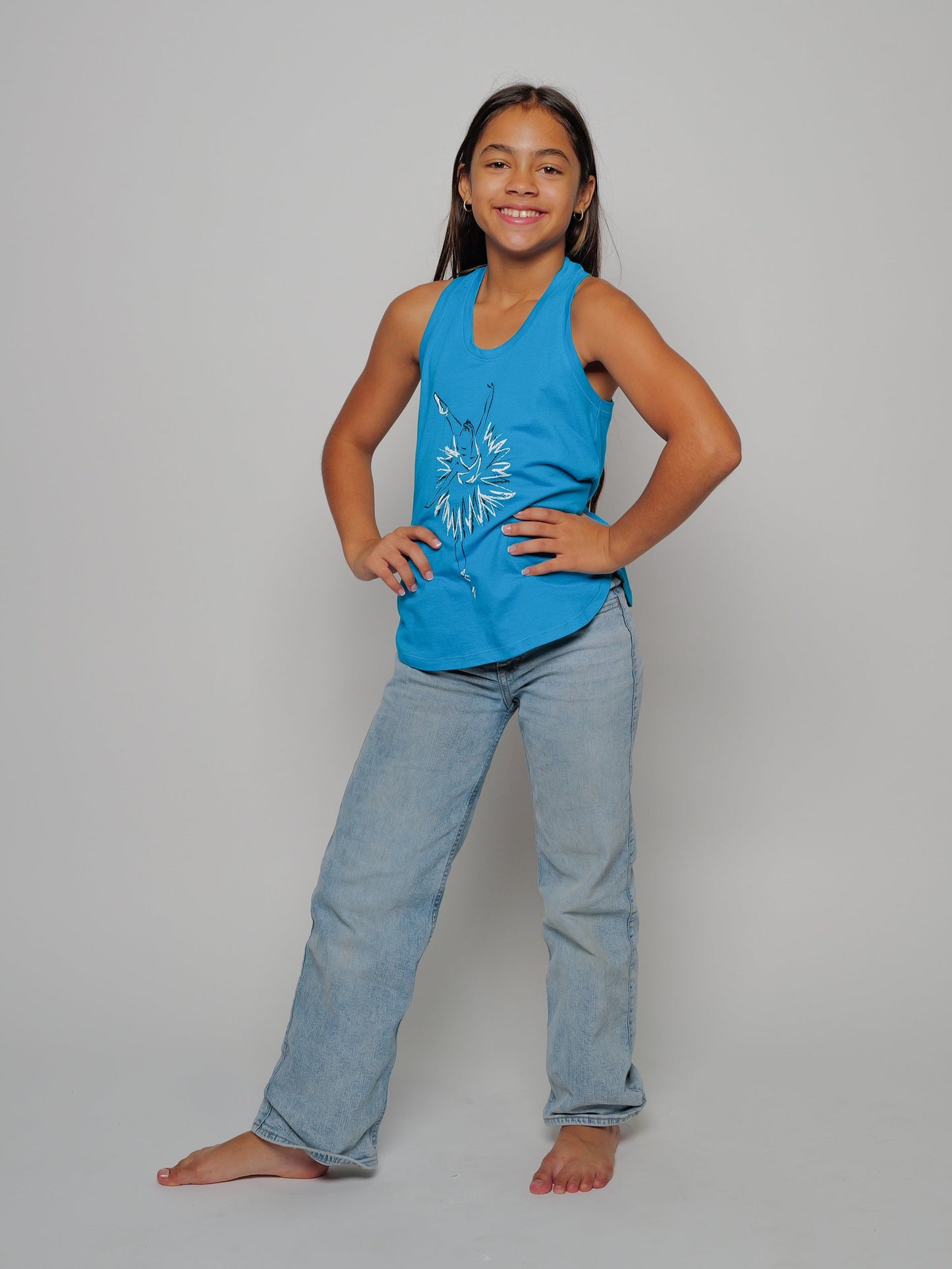 Chalk Ballerina Youth Racerback Tank
