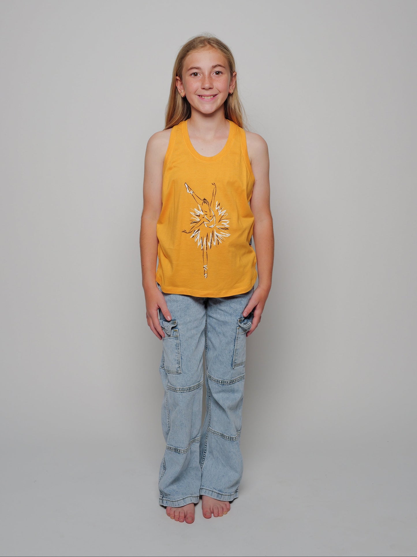 Chalk Ballerina Youth Racerback Tank