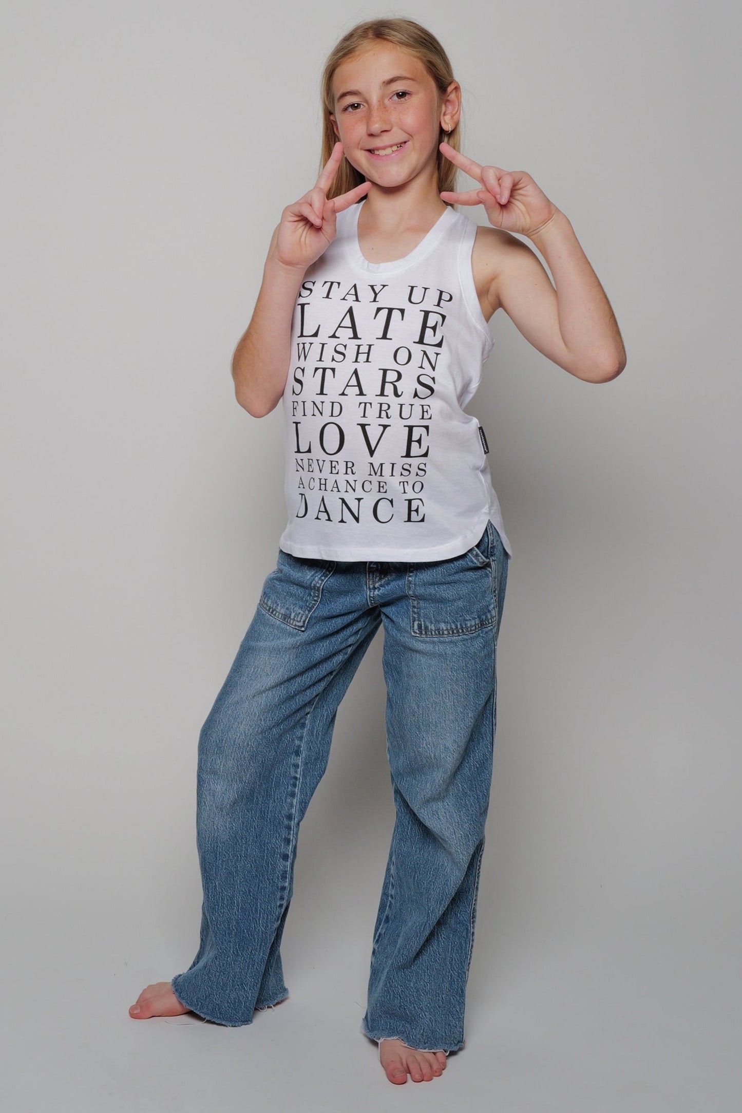 Stay Up Late Youth Racerback Tank