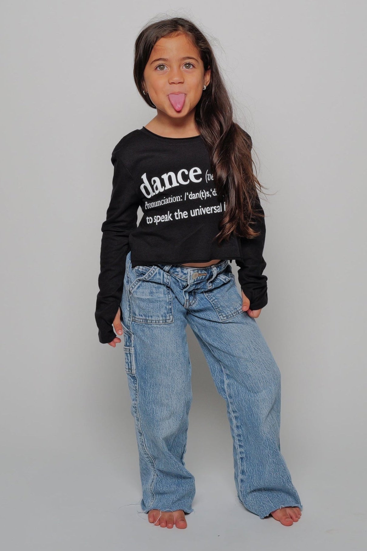 Dance Defined Itty Bitty Long Sleeve Crop