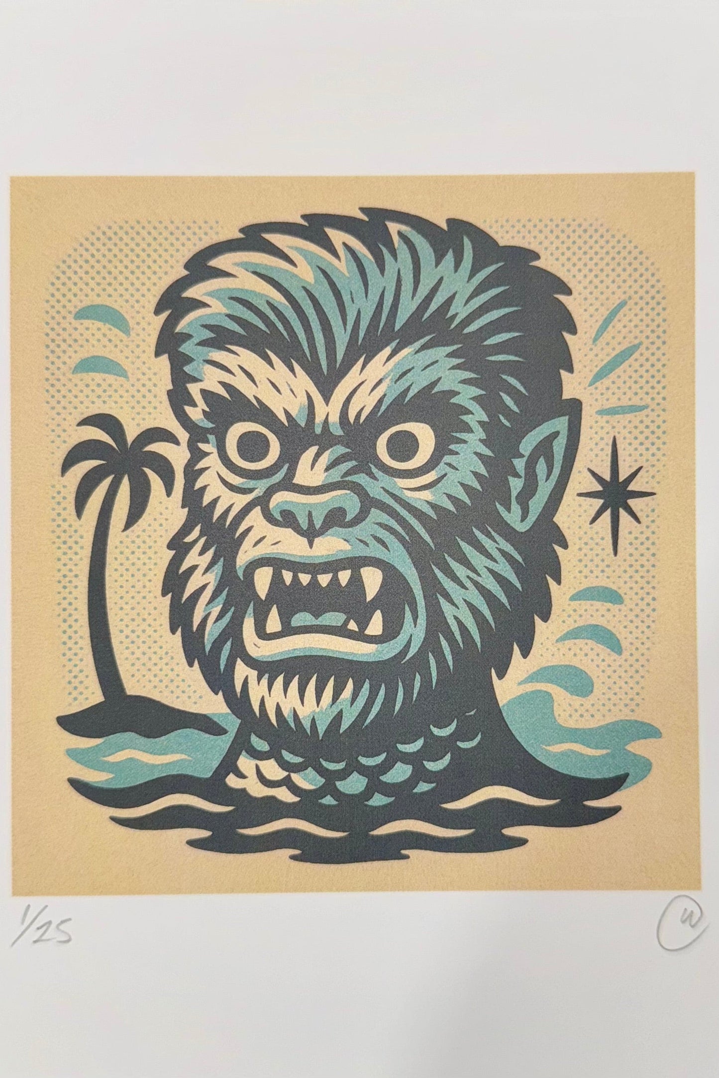 Tiki Treasures -Hairy by Wil - signed print