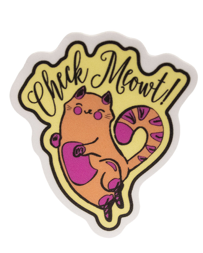 Check Meowt water bottle sticker
