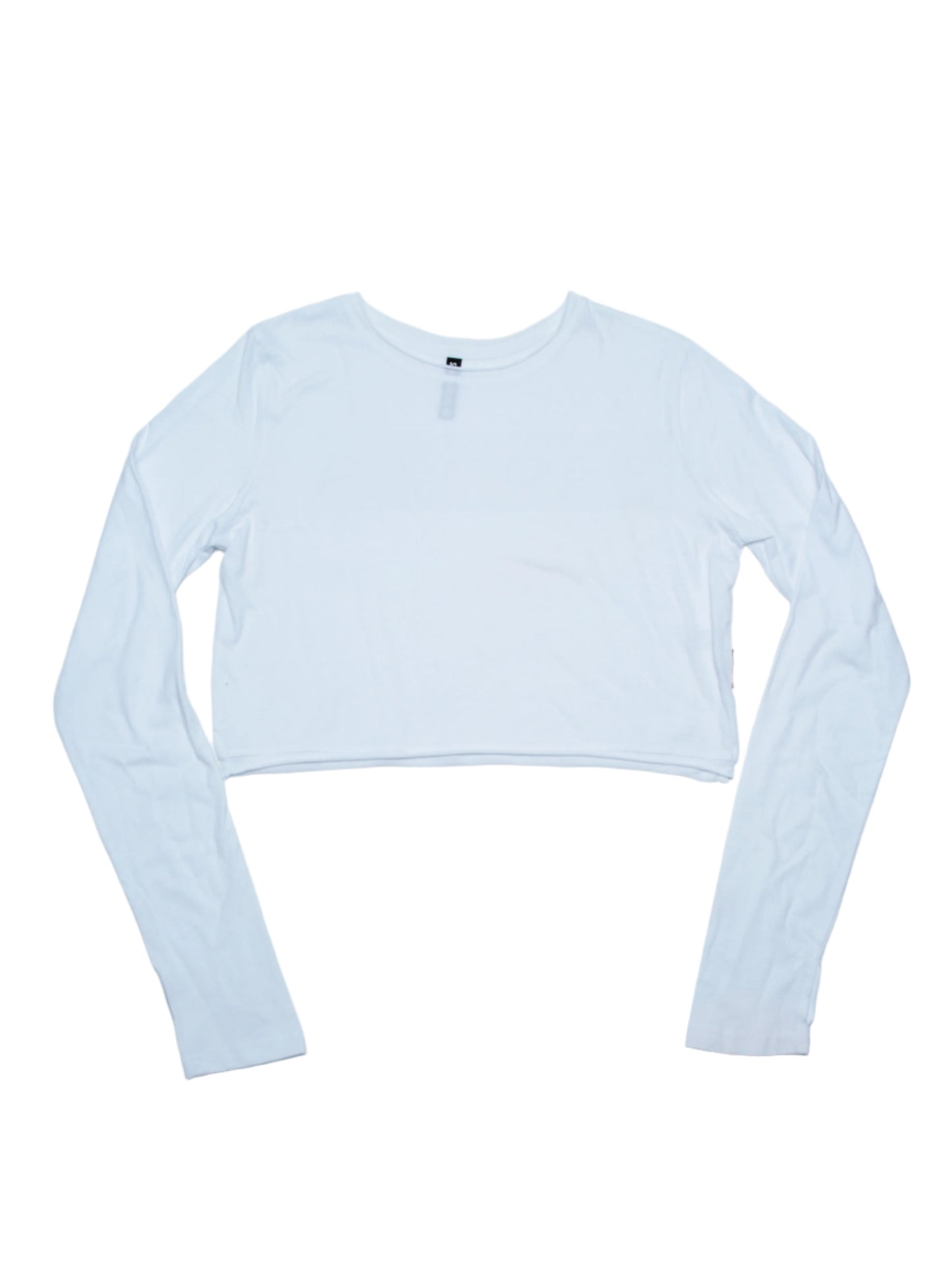 Crop Long Sleeve Tee, White