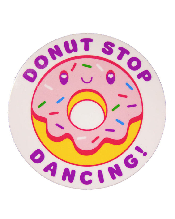 Donut Stop 3x3 water bottle sticker