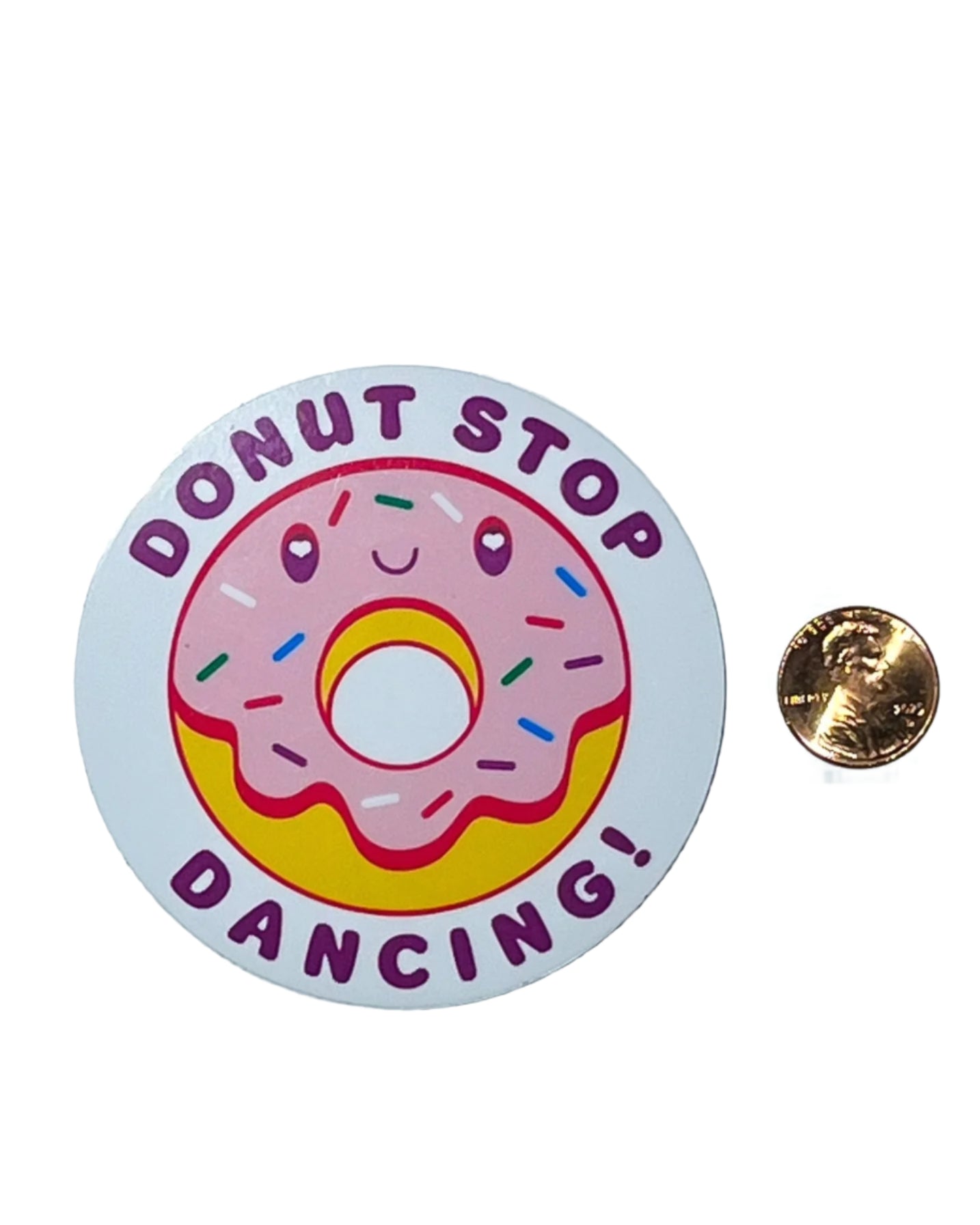 Donut Stop 3x3 water bottle sticker