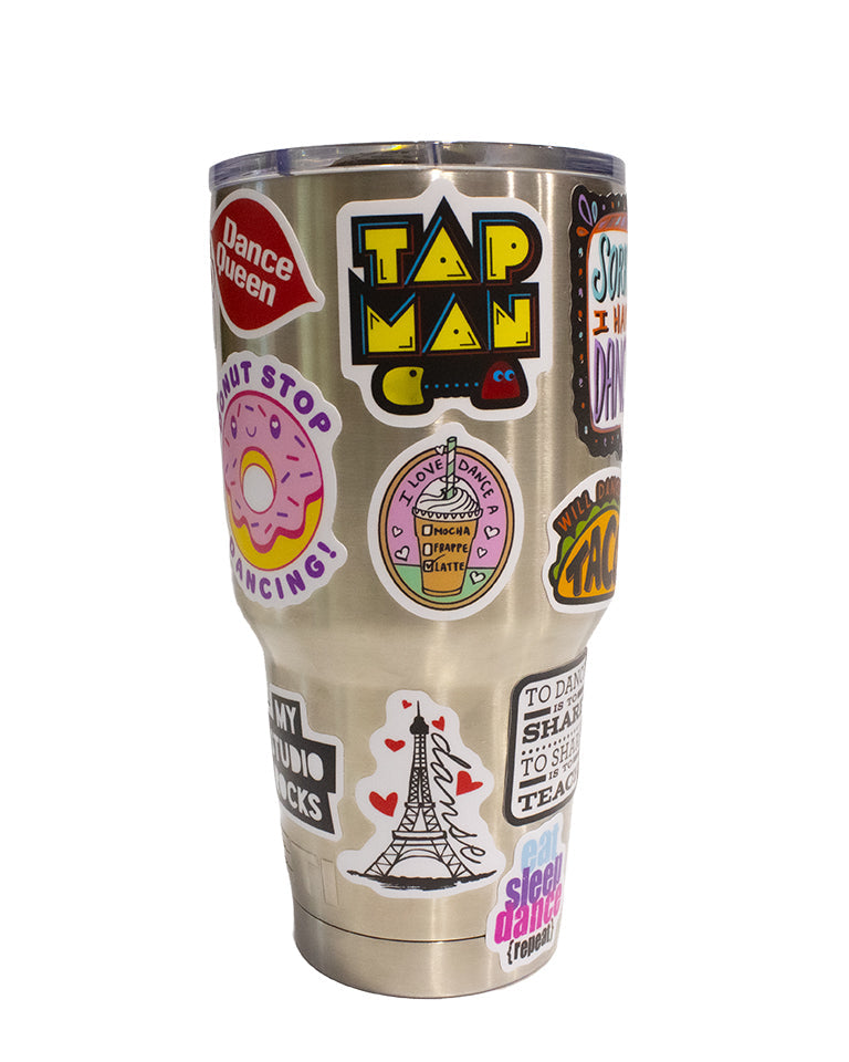 Danse Eiffel Tower water bottle sticker