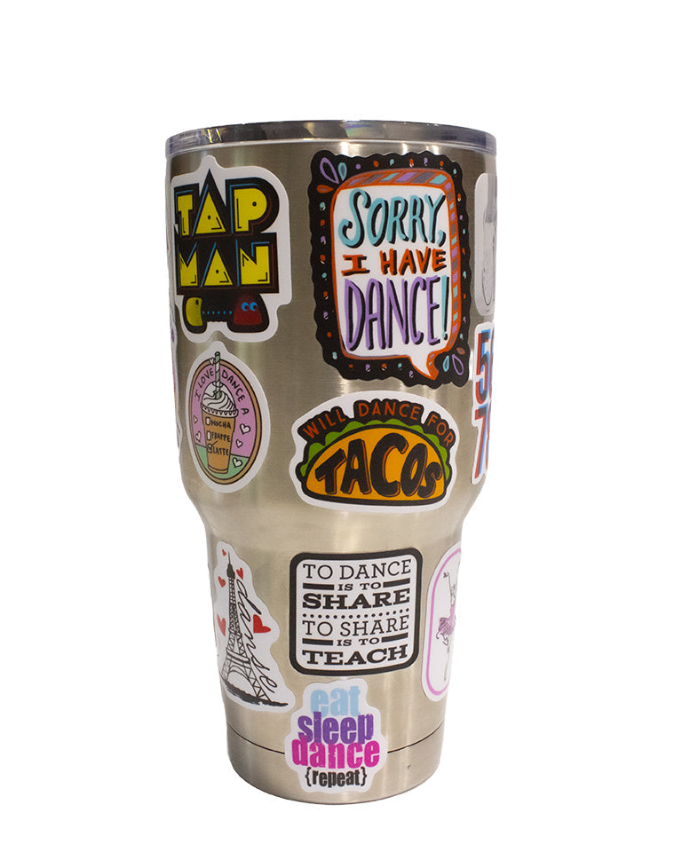Eat Sleep Dance Repeat water bottle sticker
