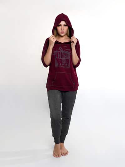 Nutcracker Present Kathryn Hoodie - Burgundy