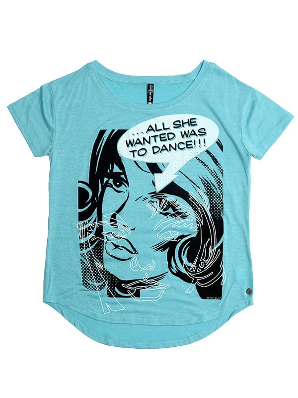 All She Wanted Upscale Tee, Aqua