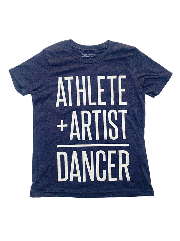 Heather Navy Athlete Artist Youth Boyfriend Tee