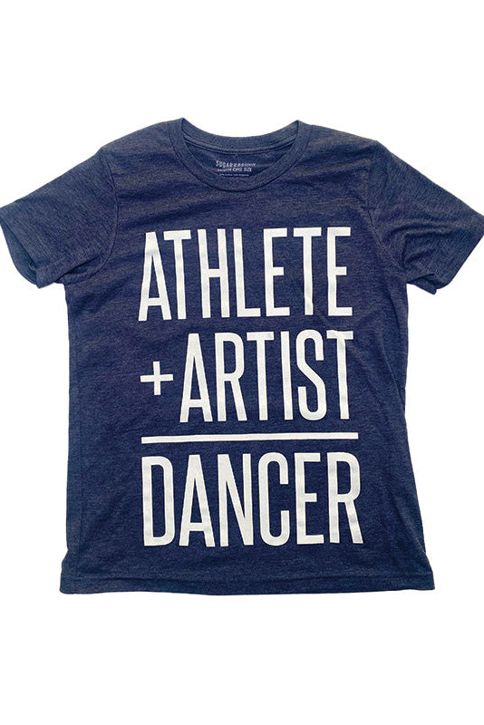 Heather Navy Athlete Artist Youth Boyfriend Tee