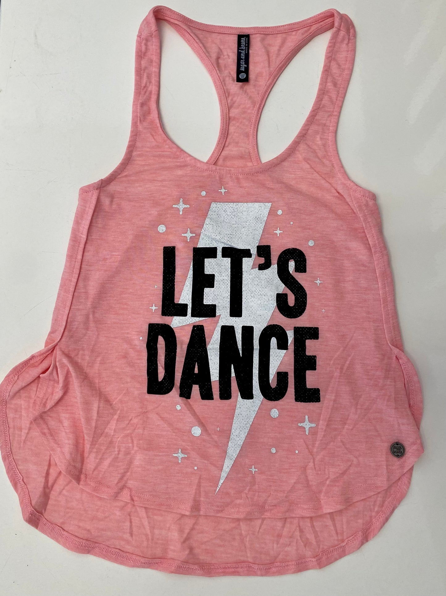Lets Dance Bolt Youth Petal Racerback