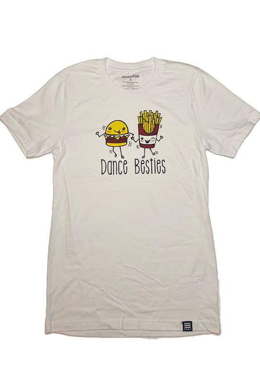 Dance Besties White Boyfriend Tee