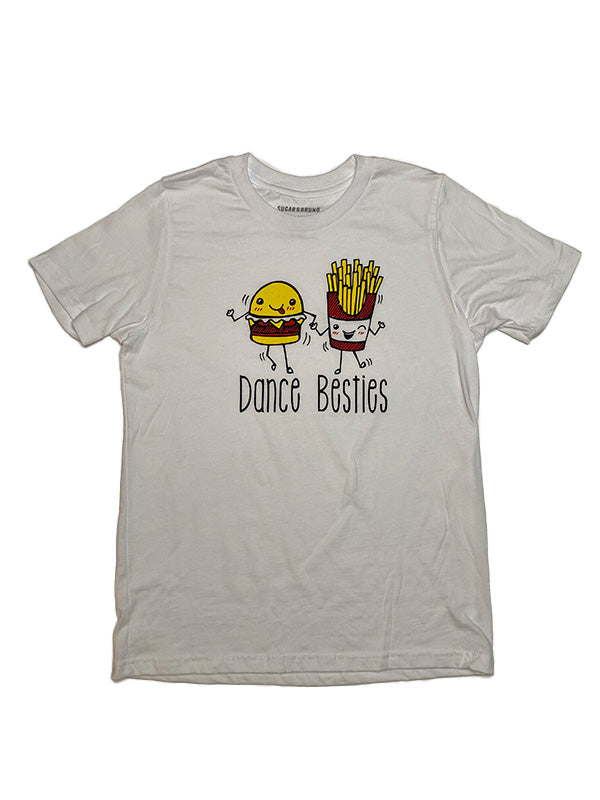 Dance Besties Youth White Boyfriend Tee