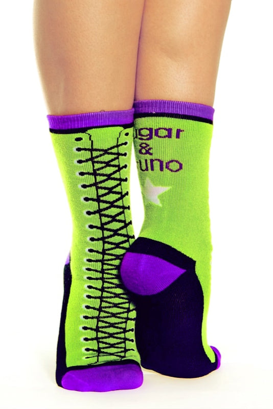 Sneaker Crew Socks, Lime