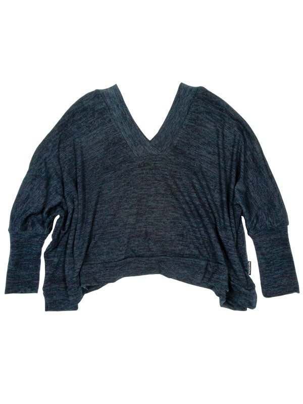Double V Sweater, Deep Blue