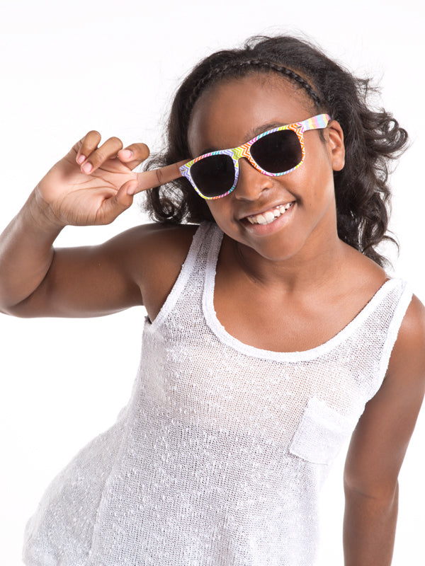 Chevron Sunglasses with Black Lenses