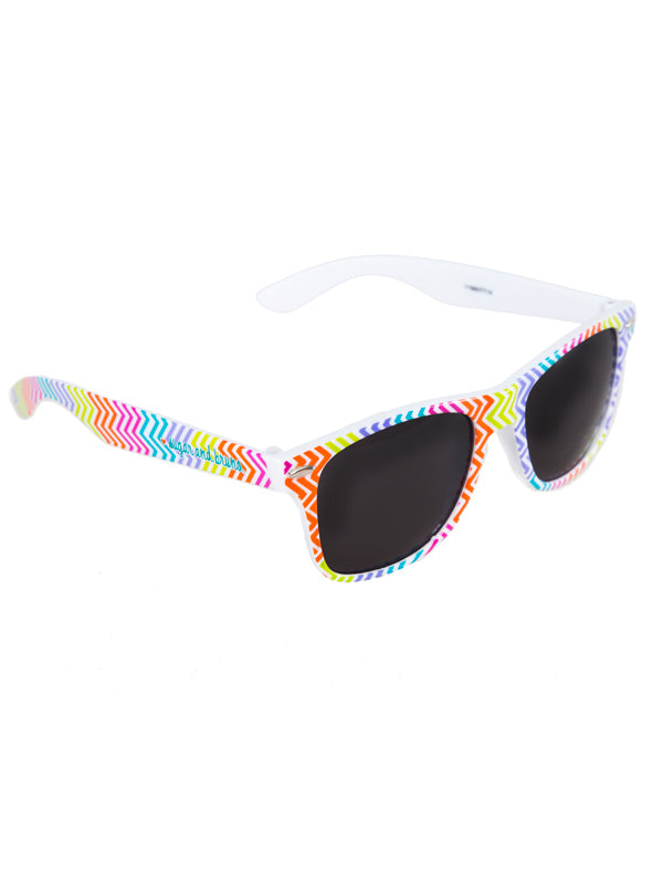 Chevron Sunglasses with Black Lenses