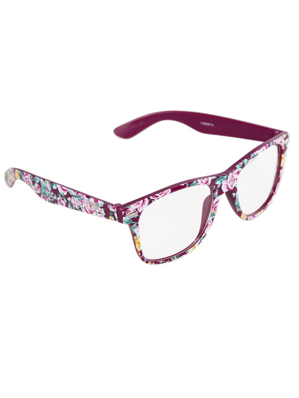 Floral Sunglasses with Clear Lenses