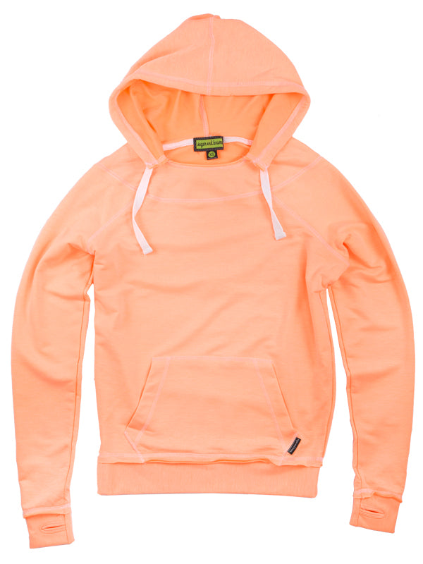 Super Terry Distressed Hoodie, Orange