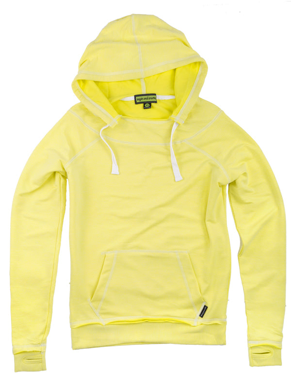 Super Terry Distressed Hoodie, Lemon