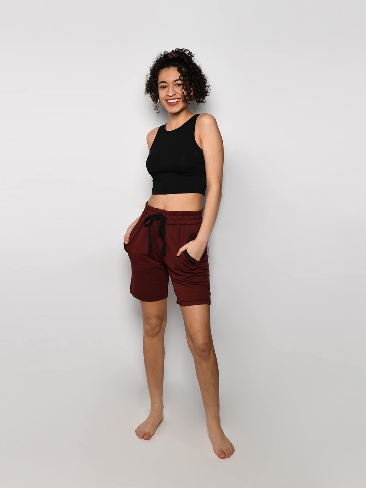 Loungers Shorts, Burgundy