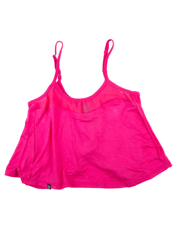 Adjustable Chiffon Ruffle Top, Magenta