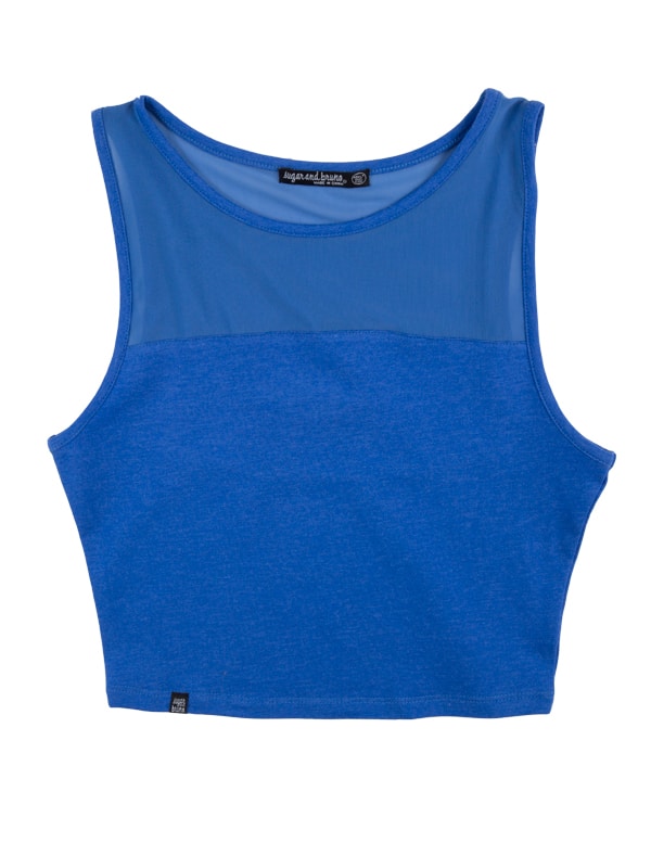 Stretchy Mesh Top, Royal