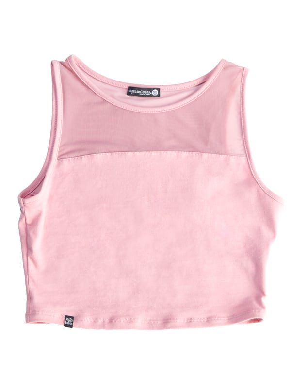 Stretchy Mesh Top, Mauve