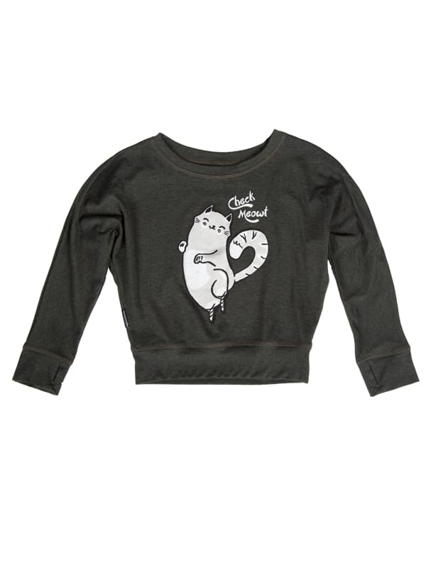 Check Meowt Itty Bitty Slouchy Raglan