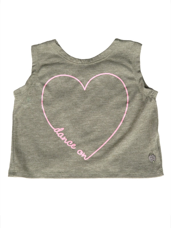 Dance On Itty Bitty Curtain Call Top, Steel Gray