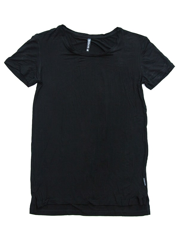 Kayla Long Tie Tee, Black