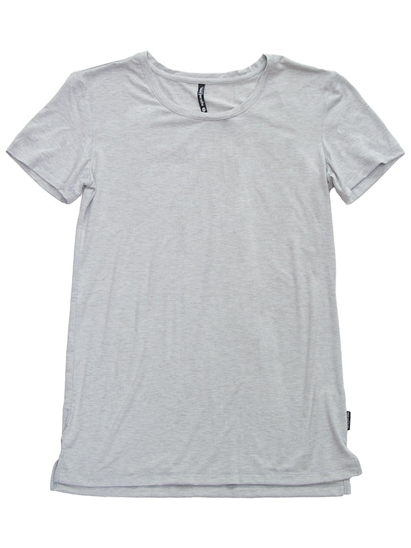 Kayla Long Tie Tee, White Marble
