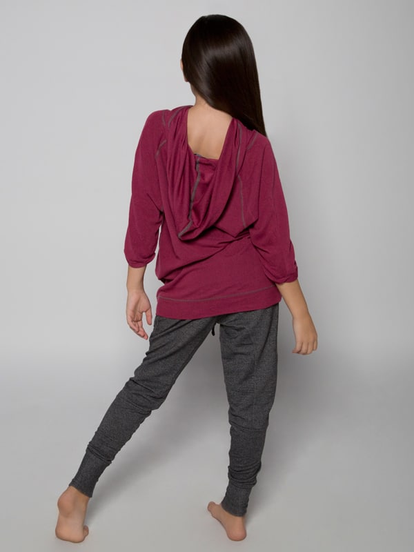 Kathryn Youth Hoodie, Raspberry