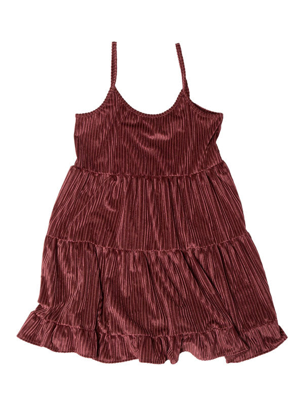 Pink Velvet Dress: Casual Fancy G Dress in Mauve Gina Pero for Sugar and Bruno Apparel in Indianapolis, IN