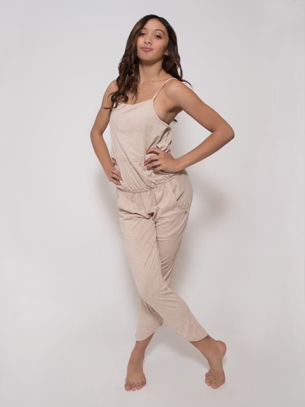 Tan Romper: Rad Romper in Sand by Sugar and Bruno Apparel in Indianapolis, IN