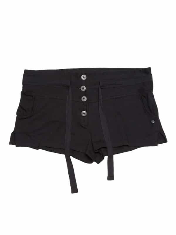 Youth Button Tie Shorties, Black