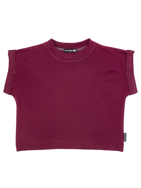 Youth Boss Crop, Burgundy