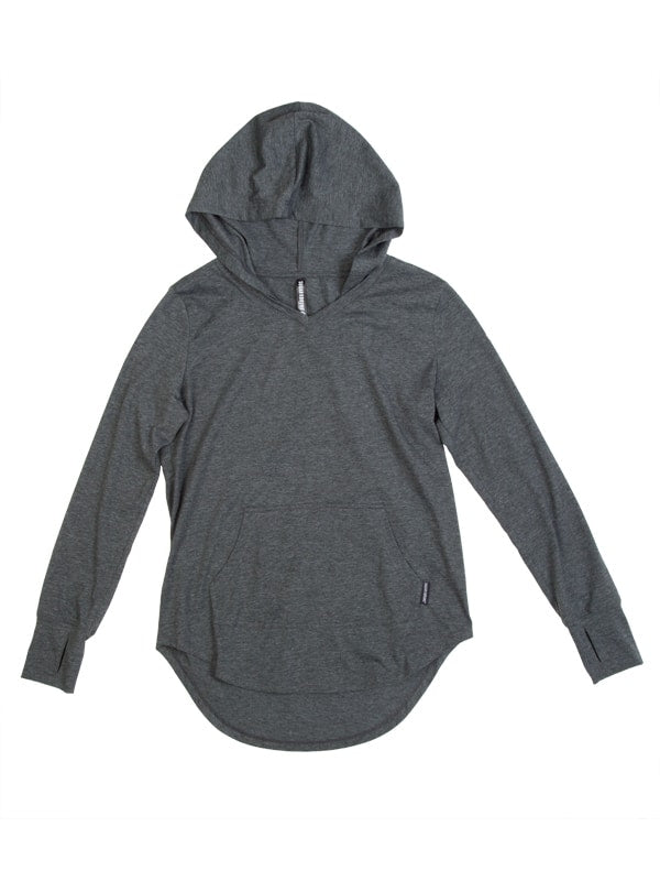 Hooded Tee: 365 Hoodie in Denim Blue by Sugar and Bruno Apparel in Indianapolis, IN