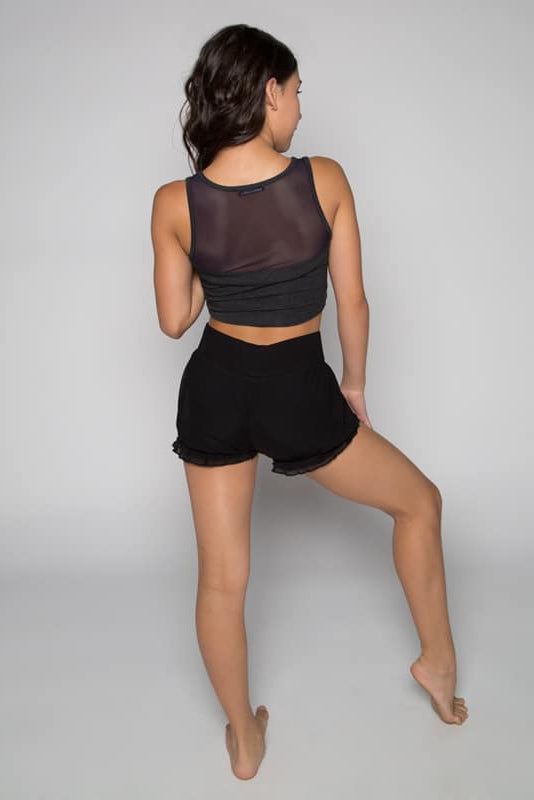 Stretchy Mesh Youth Top, Slate